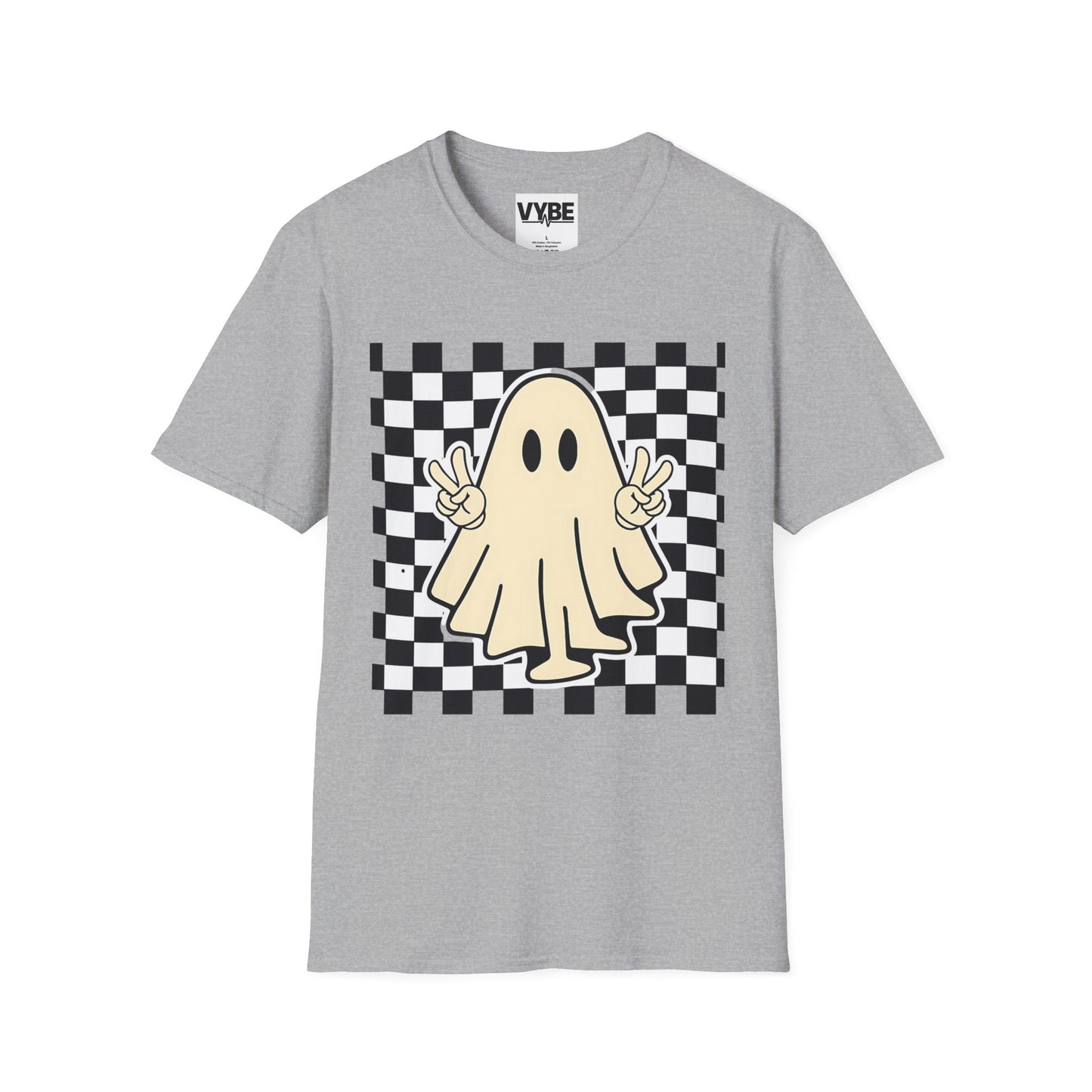 Halloween- Playful Ghost Graphic T-Shirt, Trendy Tee for Halloween, Casual Wear, Unisex Shirt, Gift for Friends - VYBE Shop
