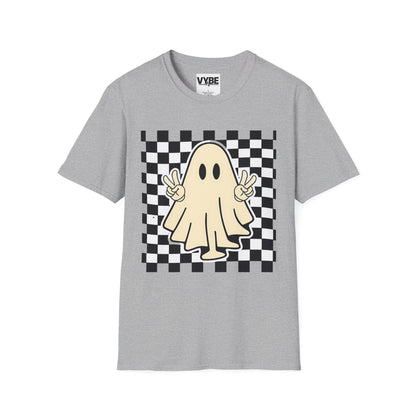 Halloween- Playful Ghost Graphic T-Shirt, Trendy Tee for Halloween, Casual Wear, Unisex Shirt, Gift for Friends - VYBE Shop