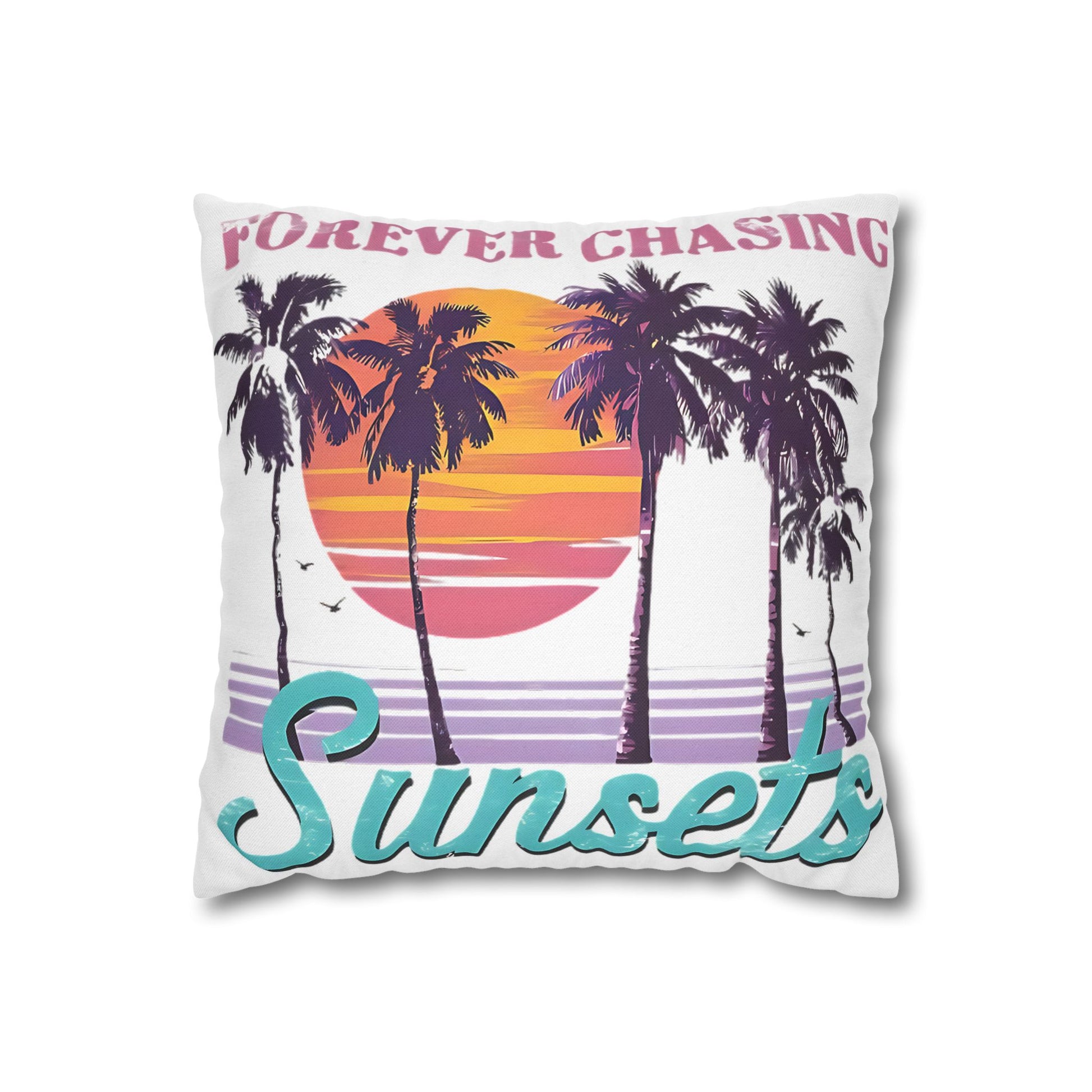 Sunset Chaser Pillowcase for Tropical Decor and Beach Vibes - Perfect Home Accent and Gift for Sunset Lovers - VYBE Shop