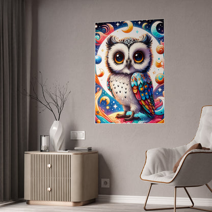 Vibrant Owl Art Poster, Colorful Wall Decor - VYBE Shop