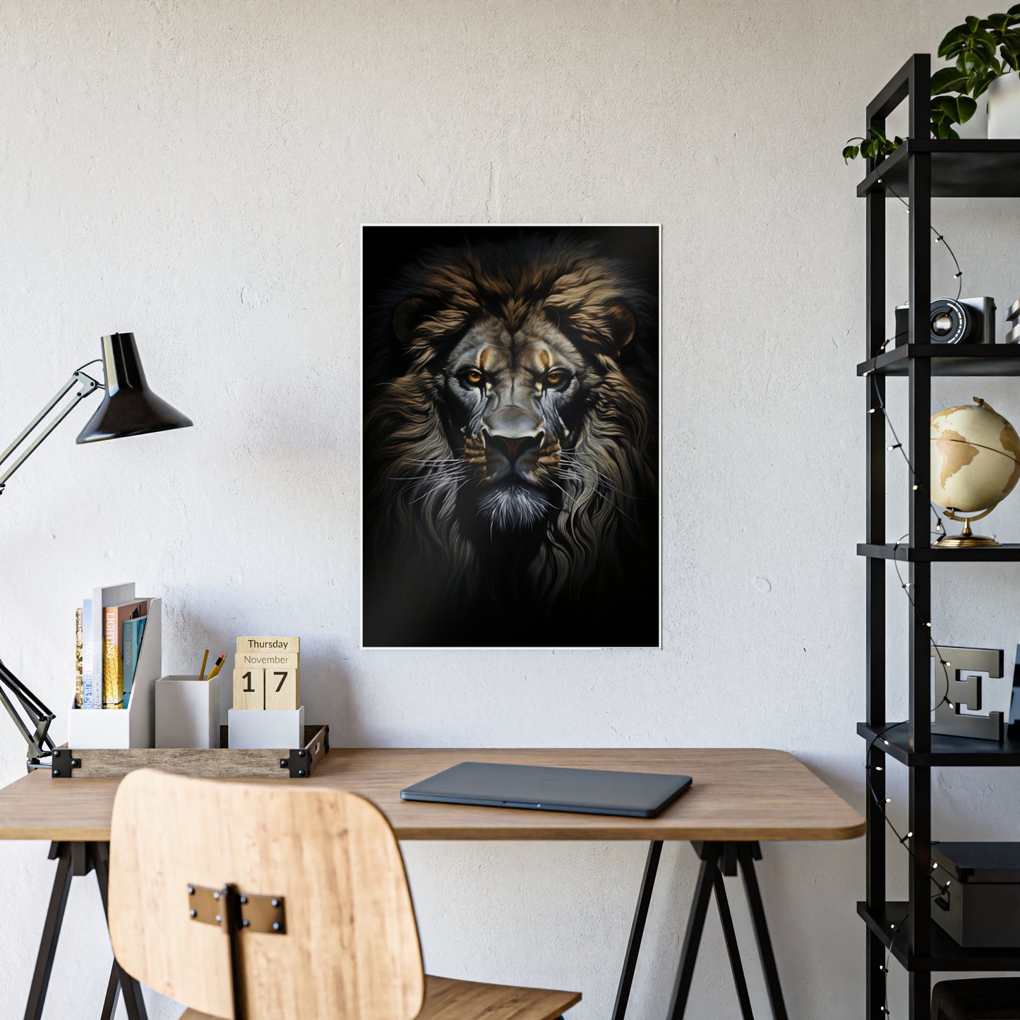 Majestic Lion Wall Art Posters - Glossy Animal Decor for Home and Office, Perfect Gifts for Wildlife Lovers - VYBE Shop