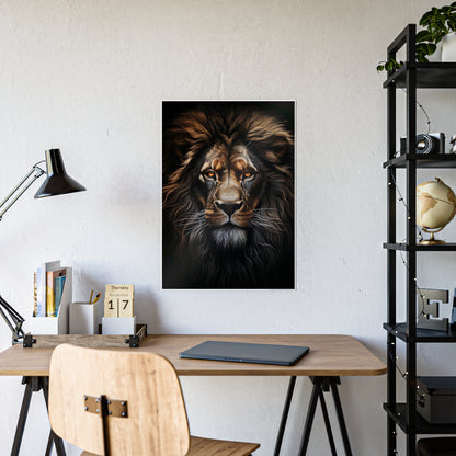 Lion Majestic Lion Gloss Poster | Beautiful Lion Wall Art, Wild Animal Decor, Gift for Nature Lovers - VYBE Shop