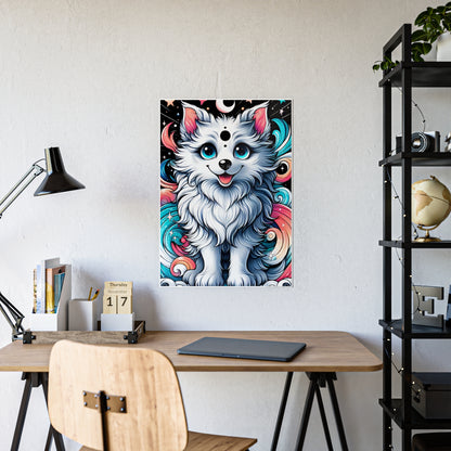 Glossy Wolf Art Poster, Colorful Animal Poster - VYBE Shop
