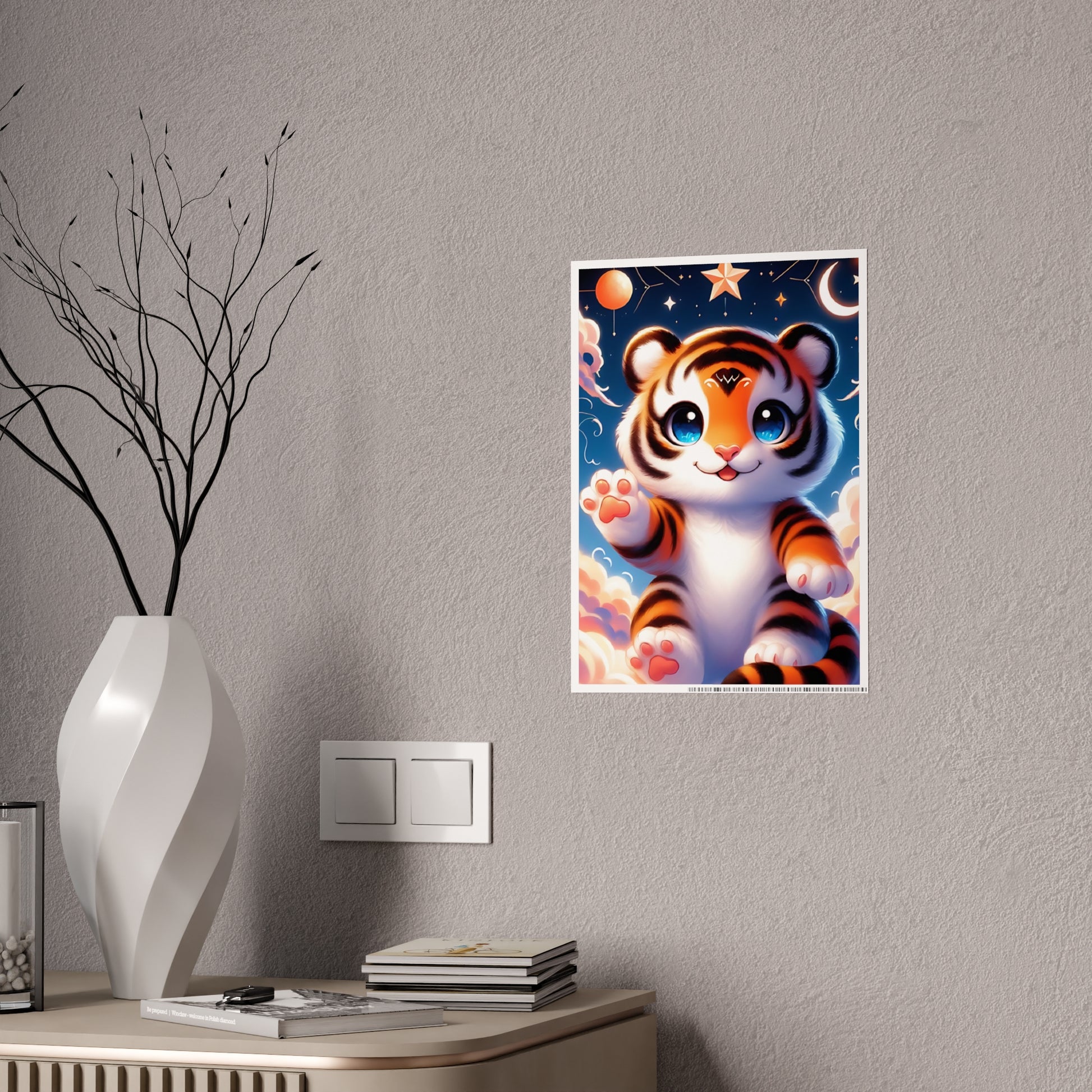 Cute Tiger Poster - Colorful Wall Art for Your Home - VYBE Shop
