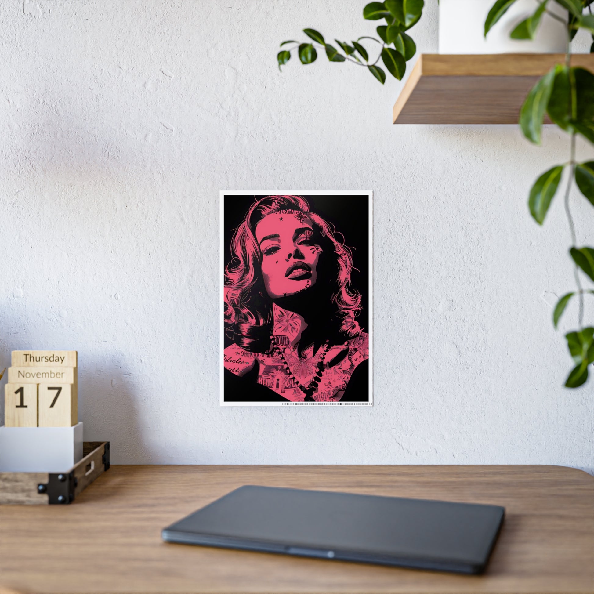 Lady in Red Poster - Elegant Wall Art for Vibrant Home Decor - VYBE Shop