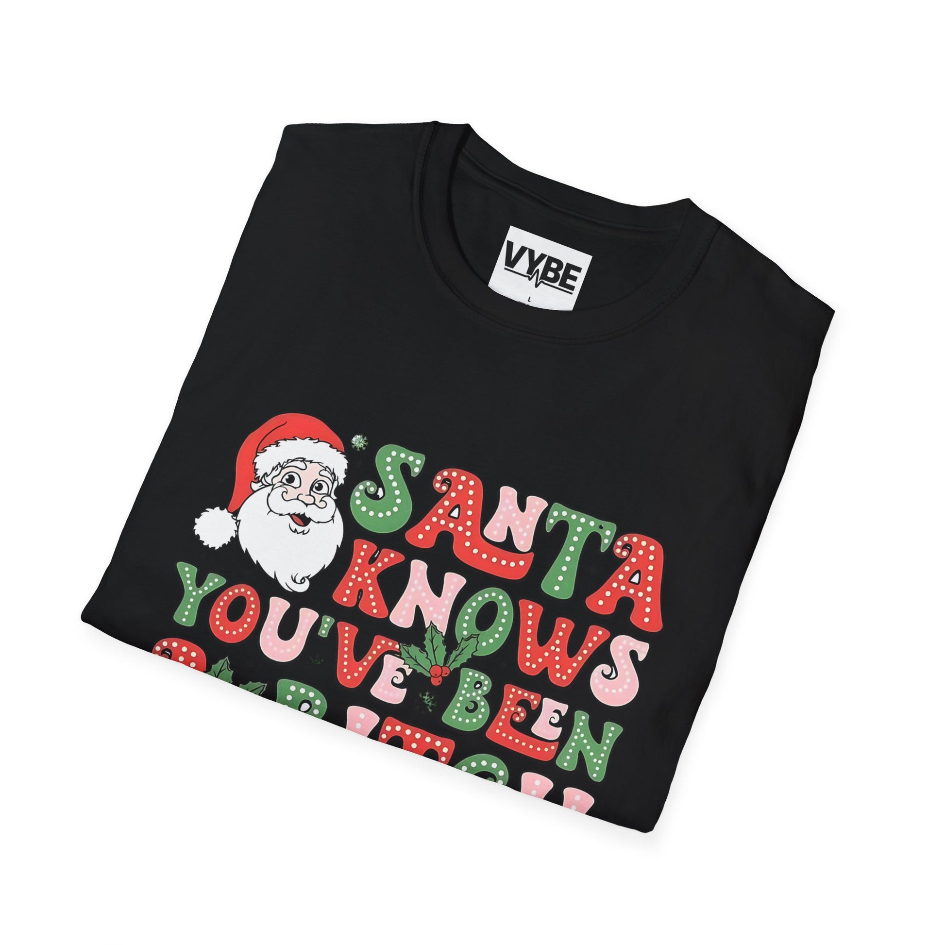 Christmas T-Shirt, Santa Funny Quote Tee, Holiday Vulgar Humor Shirt, Unisex Gift for Her, Gift for Him - VYBE Shop
