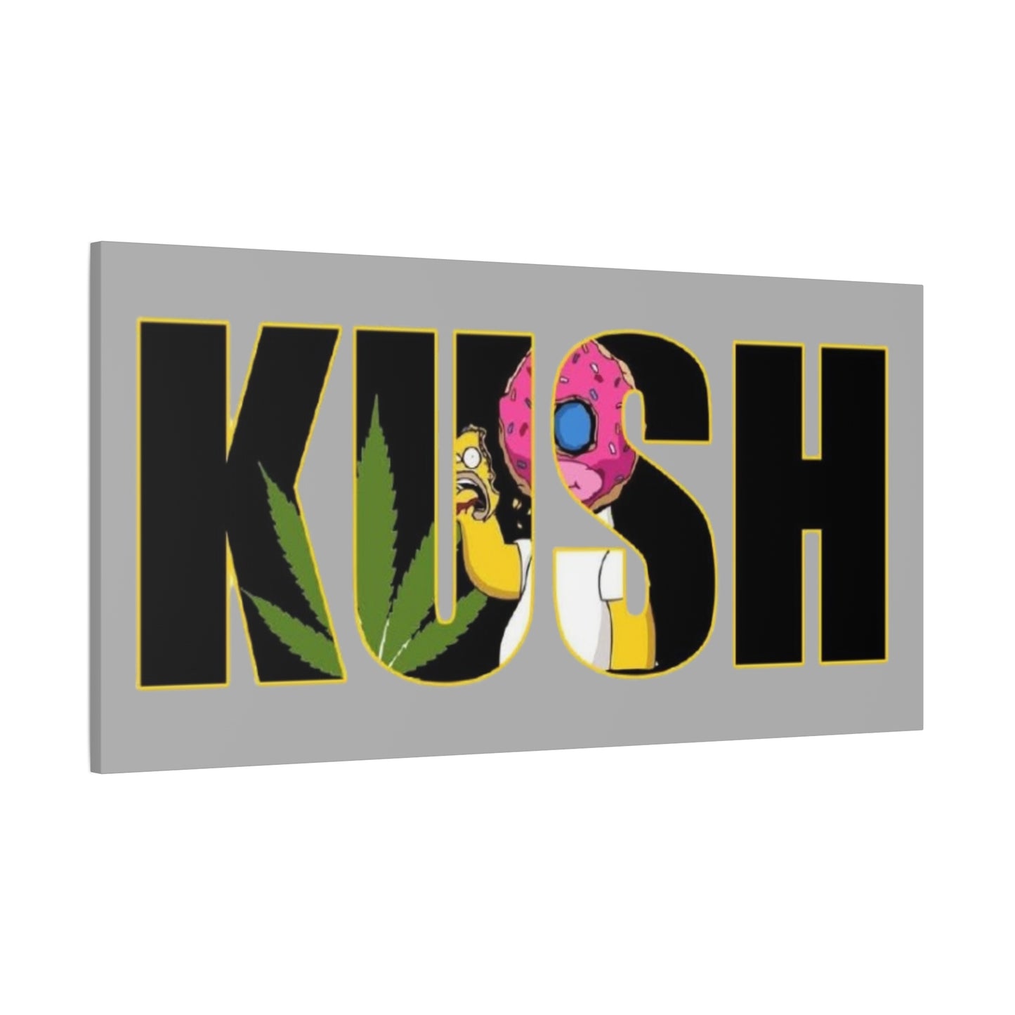Colorful Cannabis KUSH Wall Art, Stretched Canvas Print, Unique Home Decor, Gift for Smokers, KUSH Design - VYBE Shop