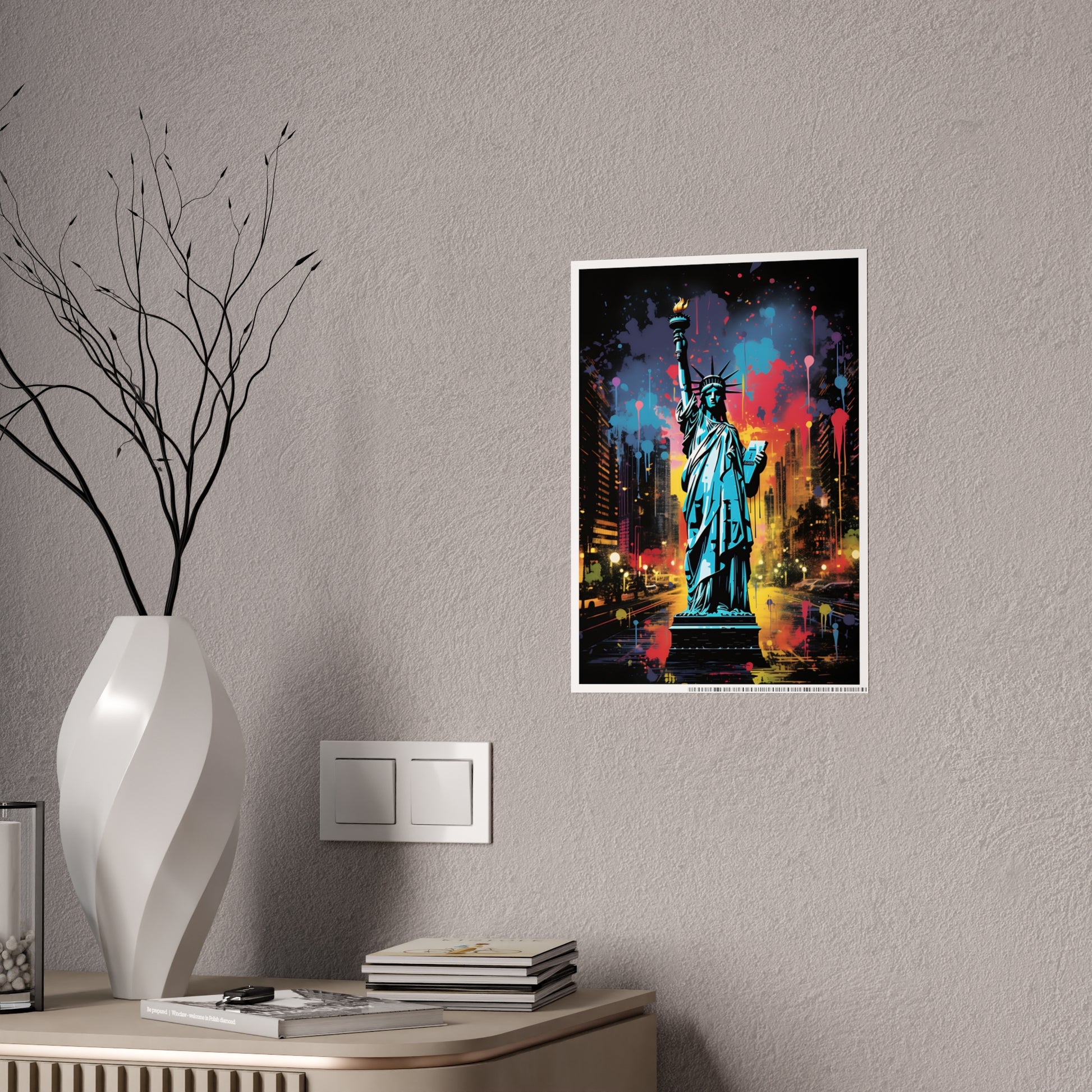 Vibrant Cityscape Art Posters, Glossy Wall Decor, Gift for Art Lovers - VYBE Shop