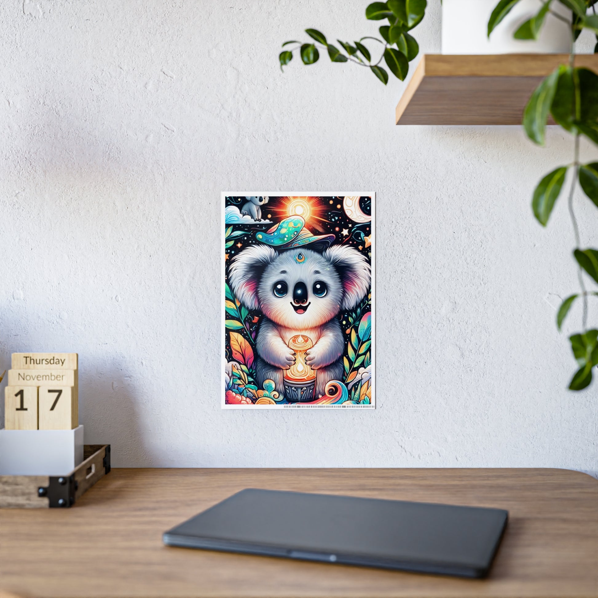 Cute Koala Poster - Whimsical Wall Art for a Charming Decor - VYBE Shop