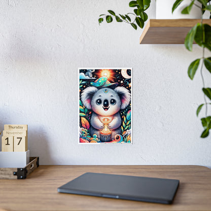 Cute Koala Poster - Whimsical Wall Art for a Charming Decor - VYBE Shop
