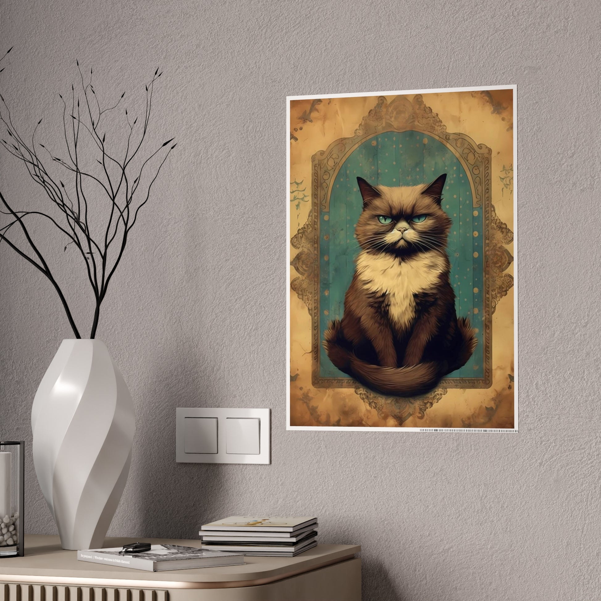 Cute Cat Art Print- Gift for Cat Lovers - VYBE Shop