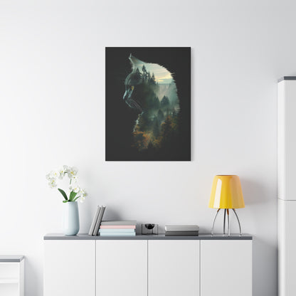 Cat Forest Matte Canvas Wall Art | Feline Home Decor, Gift for Cat Lovers, Nature Art Print, Unique Wall Decor, Cat-Themed Gift - VYBE Shop