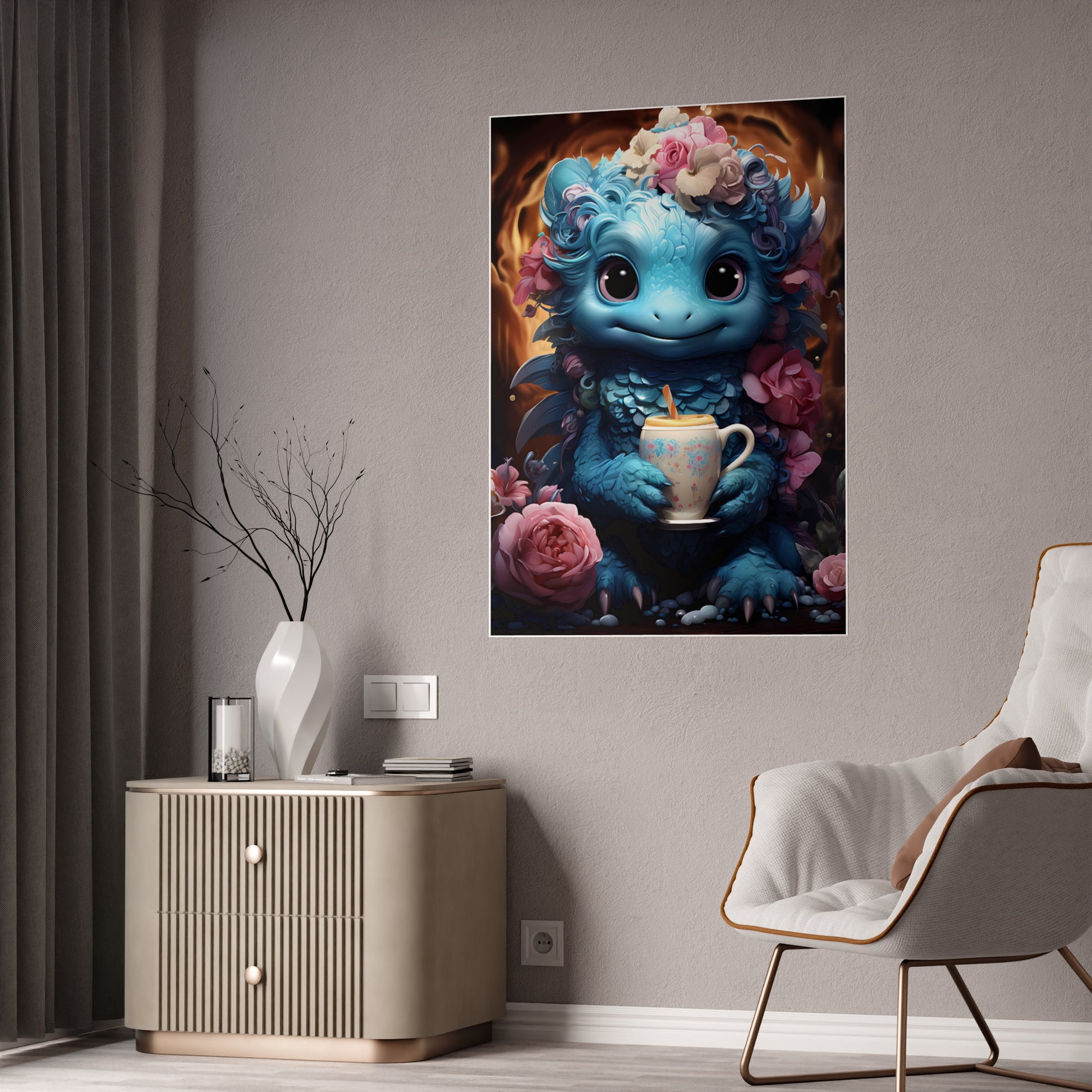 Adorable Fantasy Creature Poster, Gift for Kids - VYBE Shop