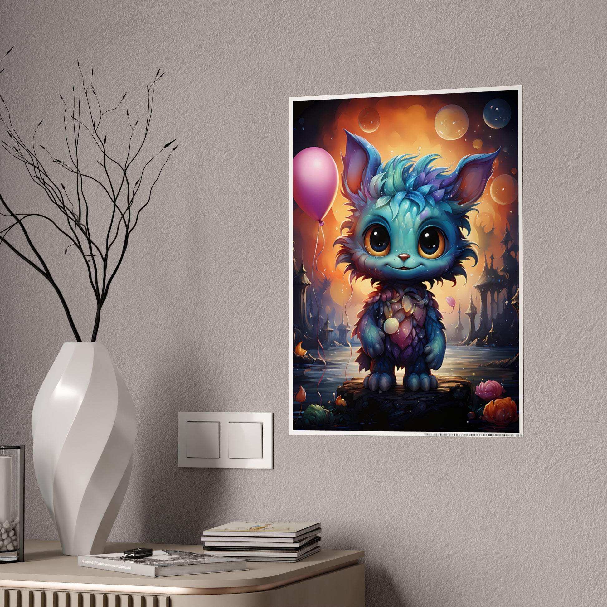 Whimsical Creature Poster, Fantasy Wall Décor, Kids Room Decor - VYBE Shop
