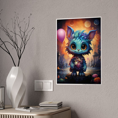 Whimsical Creature Poster, Fantasy Wall Décor, Kids Room Decor - VYBE Shop