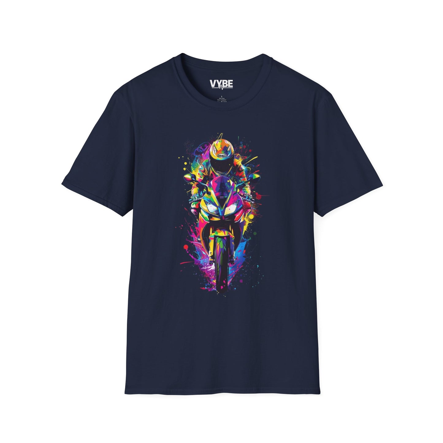 Vibrant Motorcycle Art Shirt - Unique Motorcycle Graphic Tee