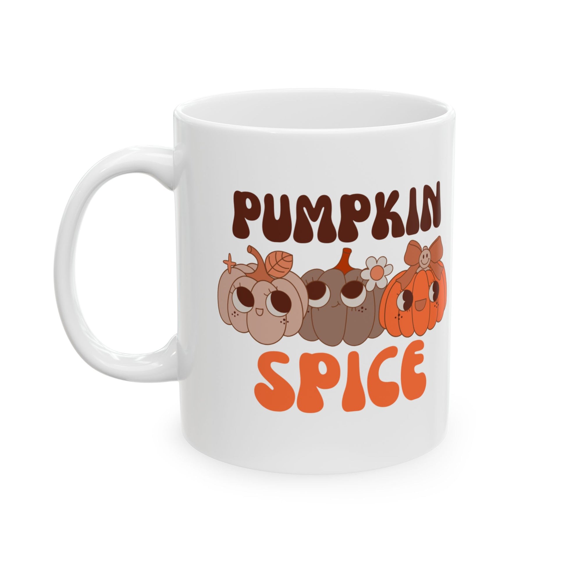 Pumpkin Spice Mug, Cute Fall Coffee Cup, Autumn Beverage Mug, Halloween, Thanksgiving Gift, Cozy Seasonal Decor - VYBE Shop