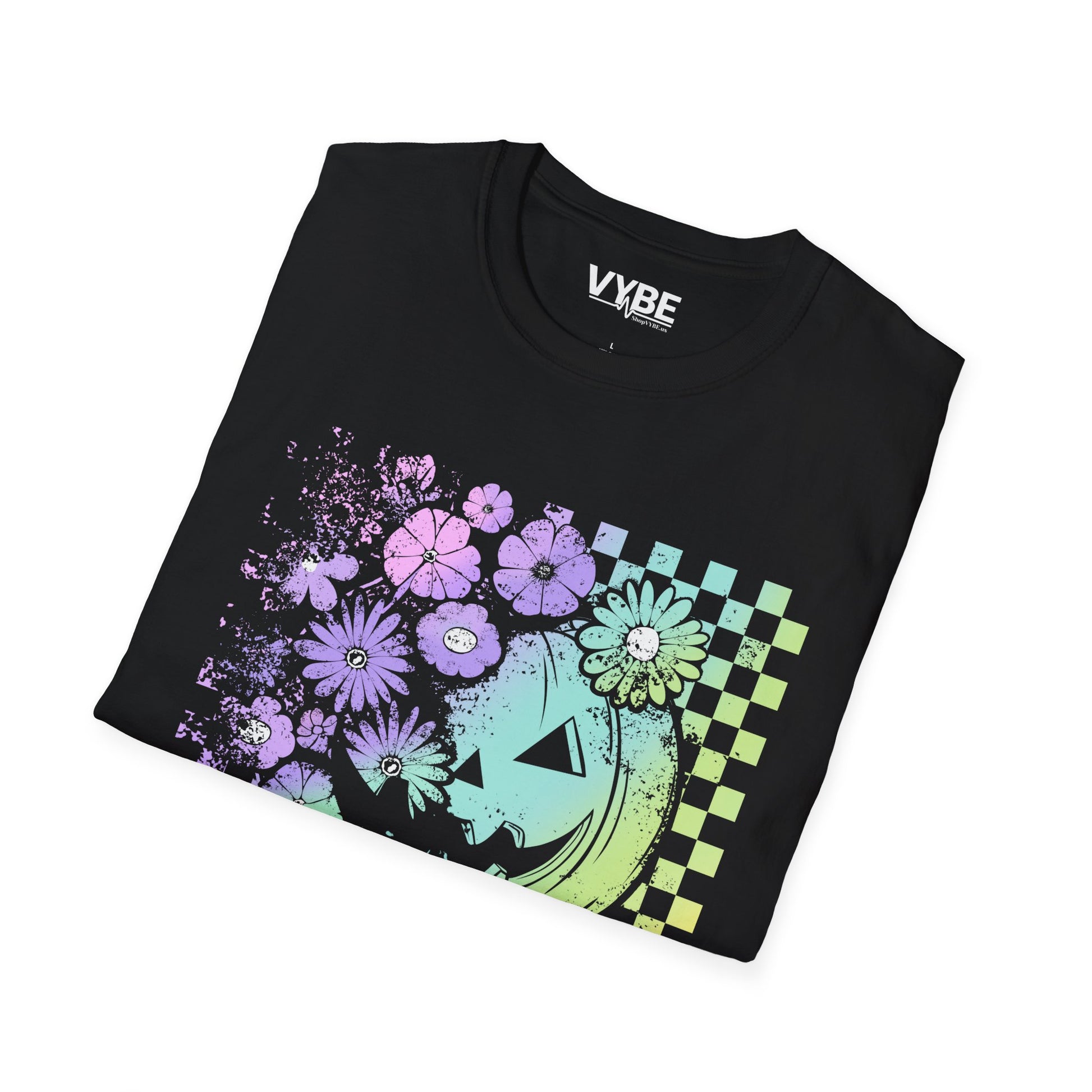 Colorful Pumpkin Floral T-Shirt - VYBE