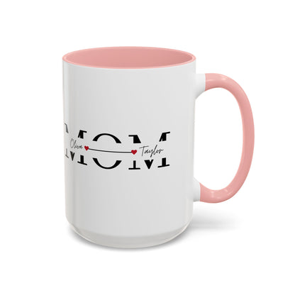 Personalized Mom Coffee Mug, Gift for Mother's Day, Customizable Mug for Mom, Family Coffee Mug, Heartfelt Coffee Cup - VYBE Shop