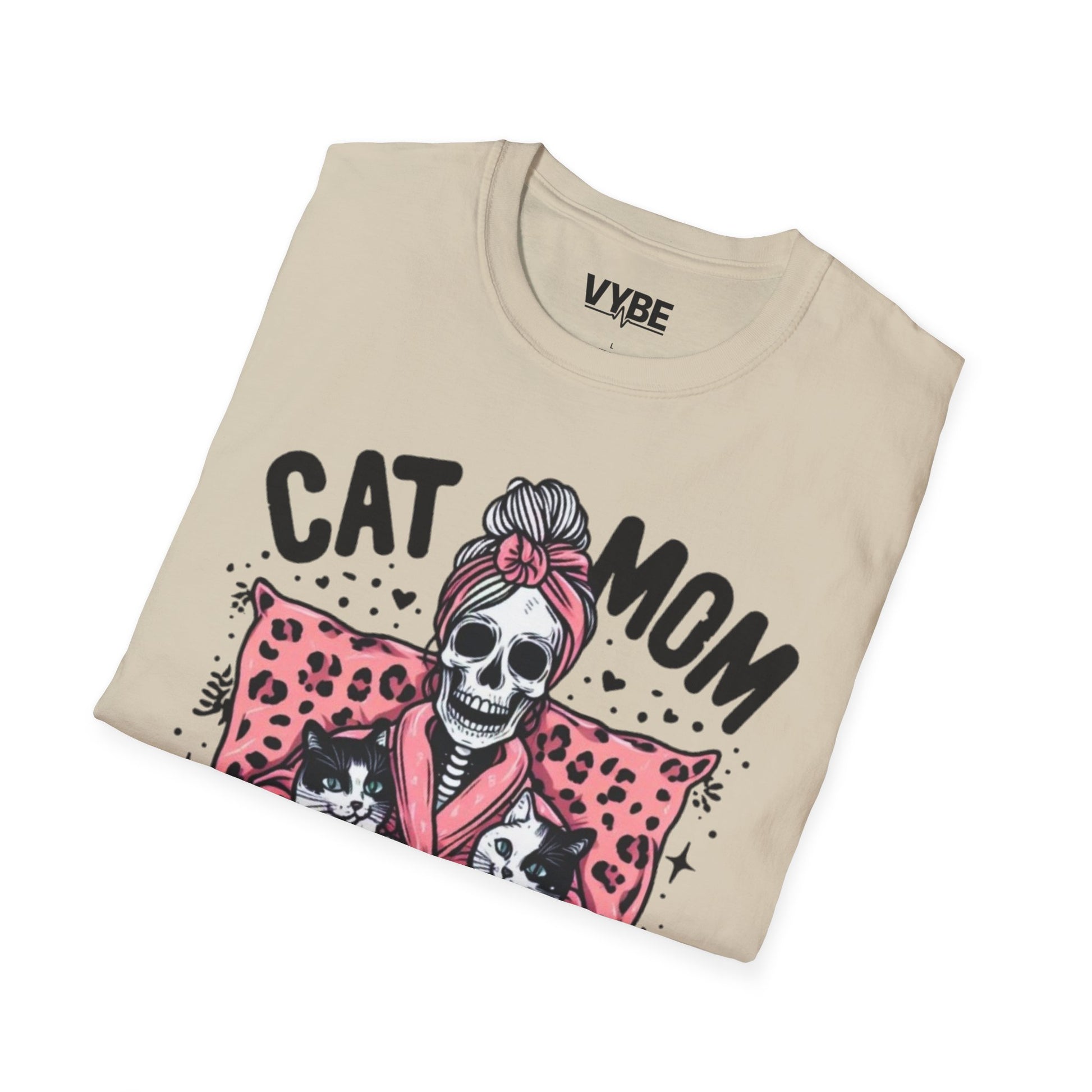 Pets- Cat Mom Skeleton T-Shirt - VYBE Shop