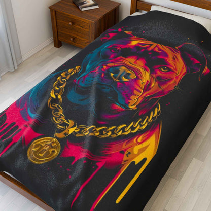 Colorful Dog Art Plush Blanket for Pet Lovers