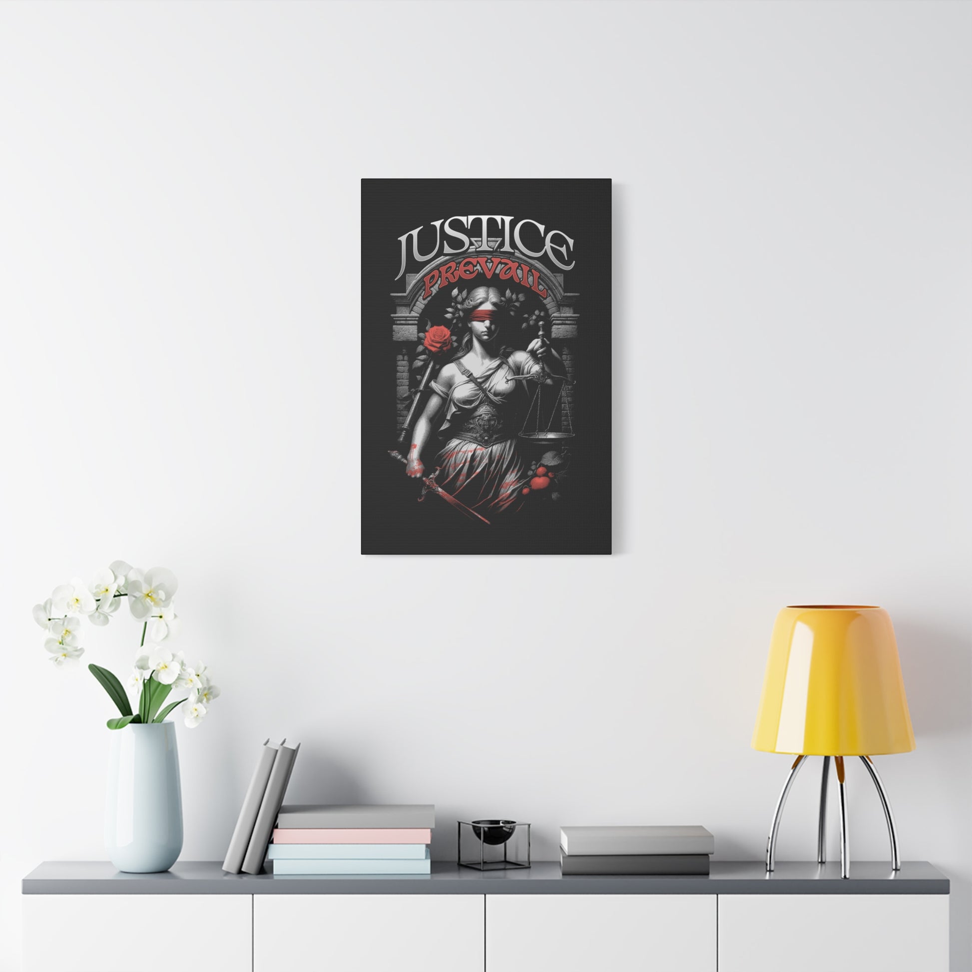Justice Prevail Canvas Art Print, Wall Decor for Lawyers, Gift for Activists, Office Wall Art, Inspirational Home Decoration - VYBE Shop