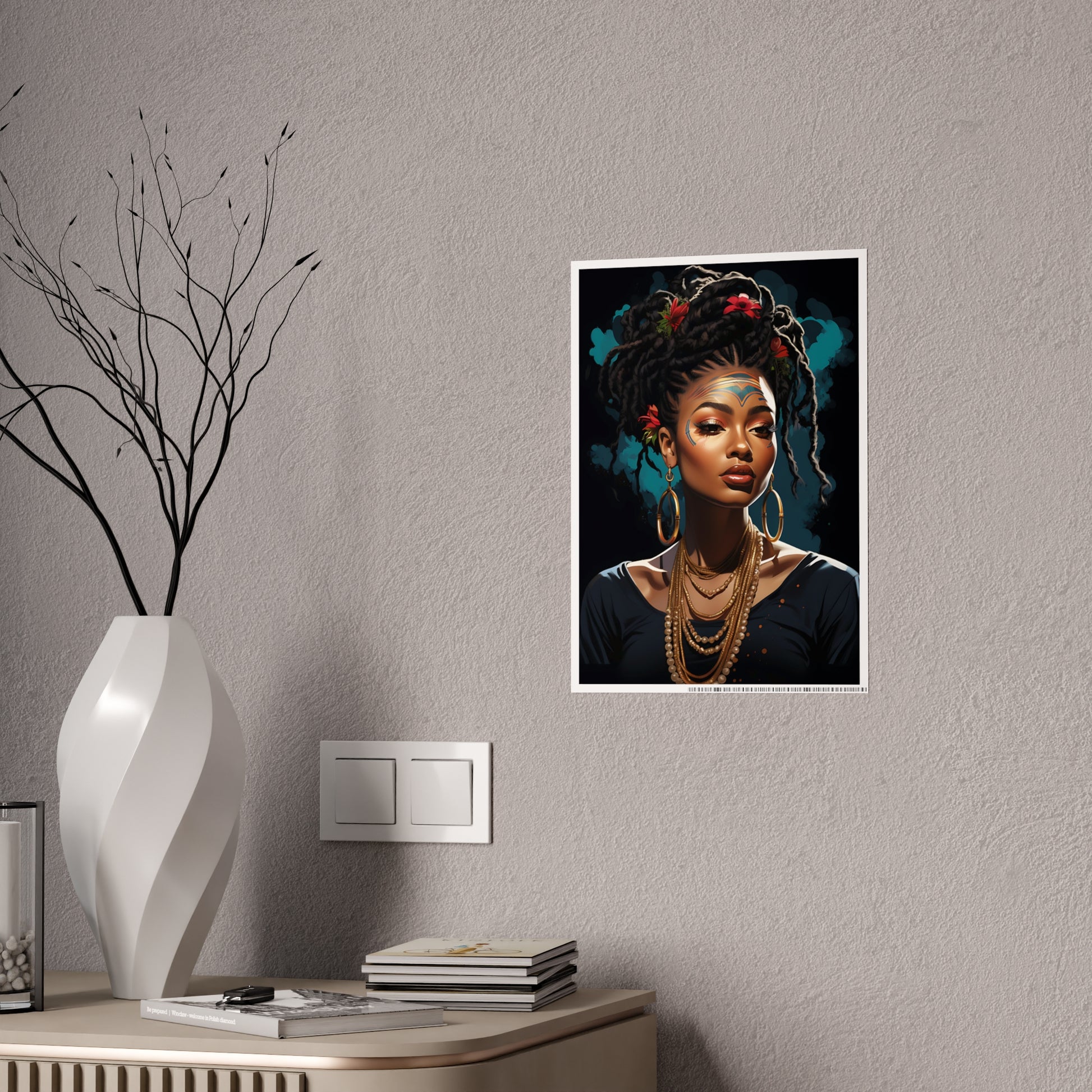 AfroArt Portrait Poster - Elegant Wall Decor for Home Styling - VYBE Shop