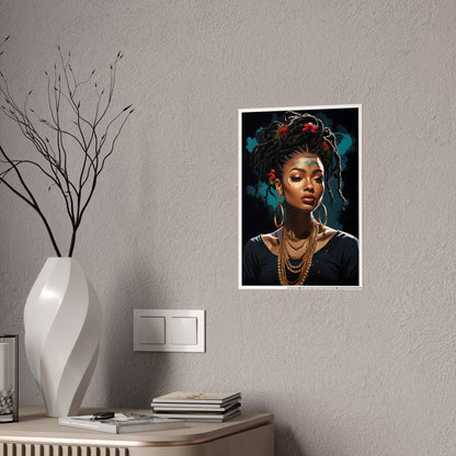 AfroArt Portrait Poster - Elegant Wall Decor for Home Styling - VYBE Shop