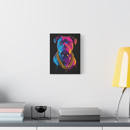 Neon Dog Portrait Canvas Art, Colorful Wall Decor for Pet Lovers, Unique Gift for Dog Owners, Home Gallery Decoration, Colorful Pet [...] - VYBE Shop