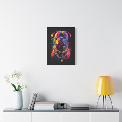 Vibrant Dog Portrait Canvas Art, Dog Lover Gift, Home Decor, Unique Wall Art, Pet Memorial Decoration, Colorful Art Print - VYBE Shop