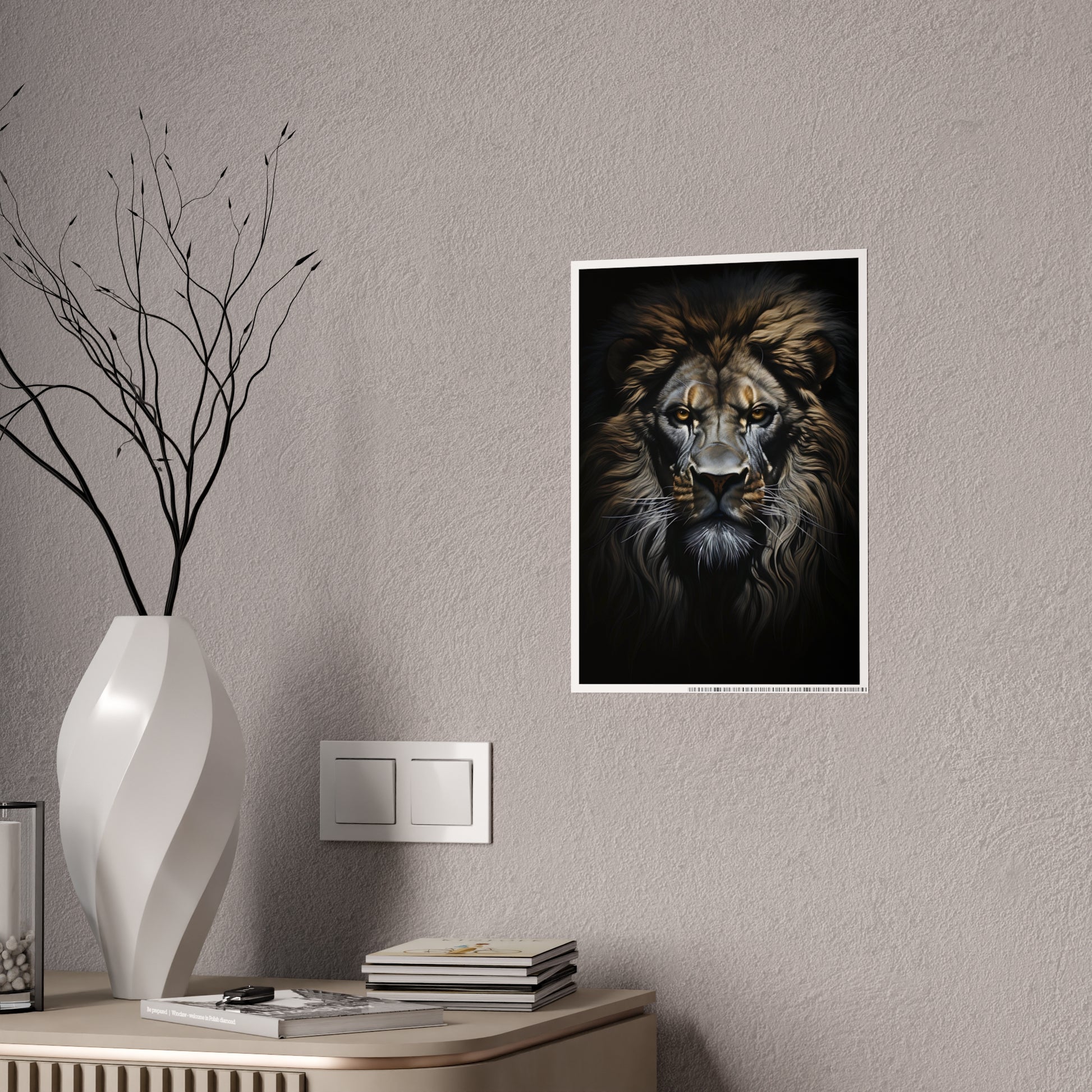 Majestic Lion Wall Art Posters - Glossy Animal Decor for Home and Office, Perfect Gifts for Wildlife Lovers - VYBE Shop