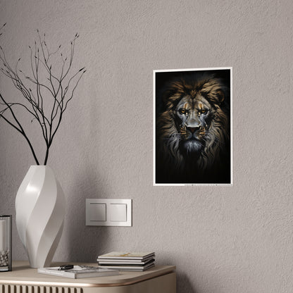 Majestic Lion Wall Art Posters - Glossy Animal Decor for Home and Office, Perfect Gifts for Wildlife Lovers - VYBE Shop