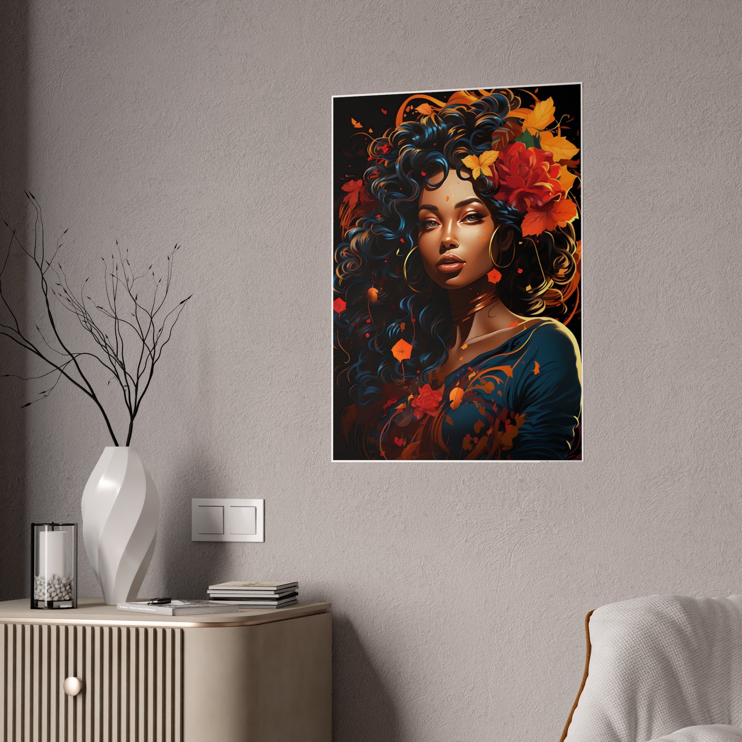 AfroArt- Beautiful Afrocentric Woman Poster - VYBE Shop