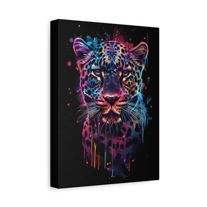 Colorful Leopard Canvas Wall Art, Home Decor, Animal Lovers Gift, Vibrant Artwork, Living Room Decoration, Unique Art Piece - VYBE Shop