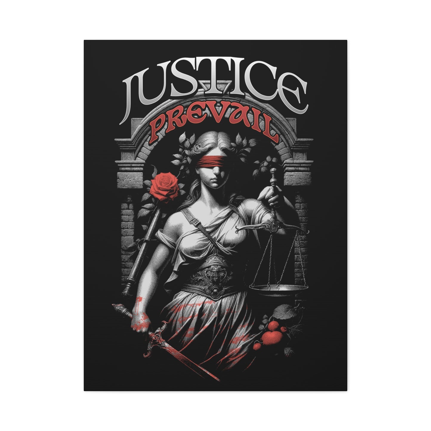 Justice Prevail Canvas Art Print, Wall Decor for Lawyers, Gift for Activists, Office Wall Art, Inspirational Home Decoration - VYBE Shop