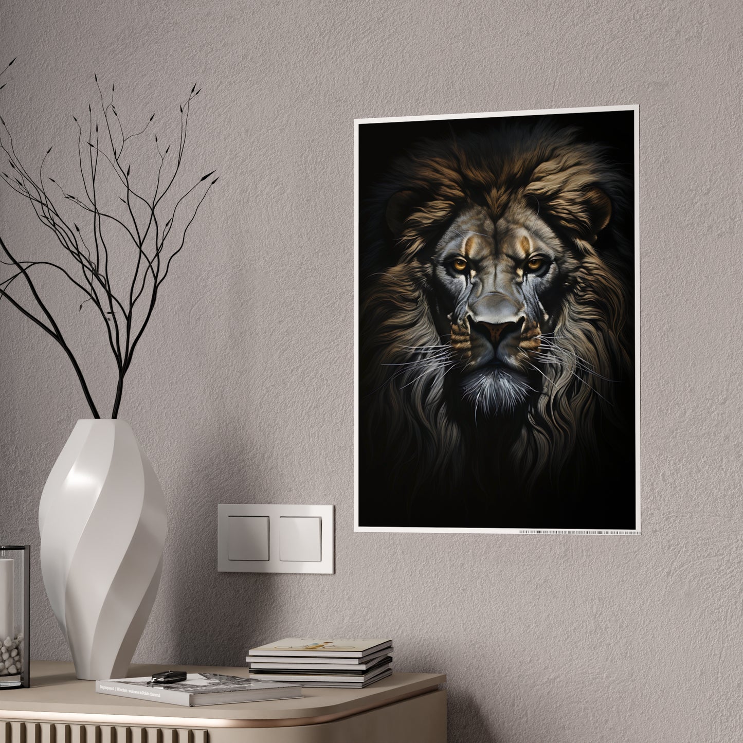 Majestic Lion Wall Art Posters - Glossy Animal Decor for Home and Office, Perfect Gifts for Wildlife Lovers - VYBE Shop