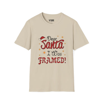 Christmas- Funny Dear Santa Framed Christmas T-Shirt - VYBE Shop