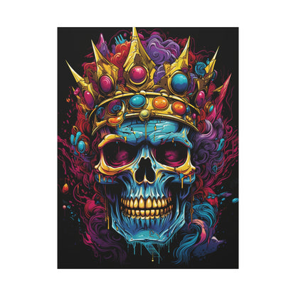 Colorful Skull Canvas Art - Vibrant Home Decor, Gothic Wall Print, Edgy Gift, Halloween Decoration, Art for Music Lovers - VYBE Shop