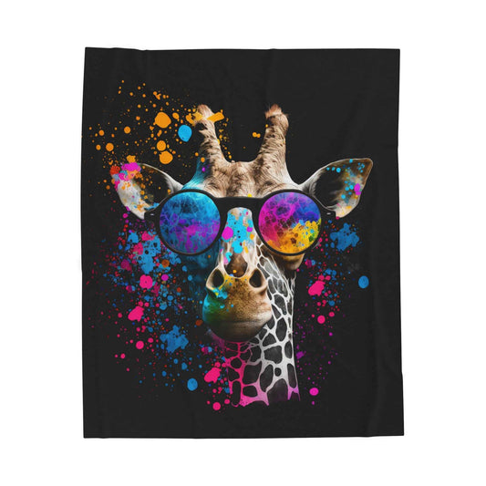 Colorful Giraffe Plush Blanket