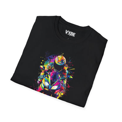 Vibrant Motorcycle Art Shirt - Unique Motorcycle Graphic Tee