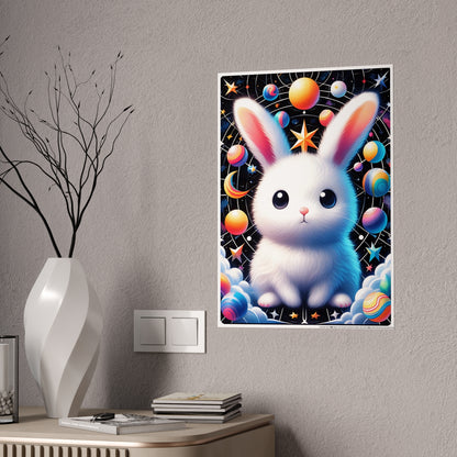 Colorful Bunny Poster for Cute Decor - VYBE Shop