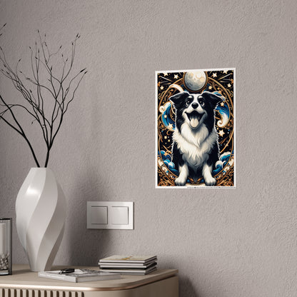 Glossy Dog Art Poster, Magical Pet Wall Decor - VYBE Shop
