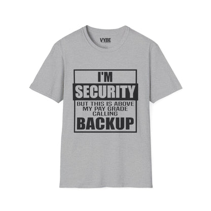 Drunk Tee I'm Security - Fun Graphic T-Shirt for Party Protection
