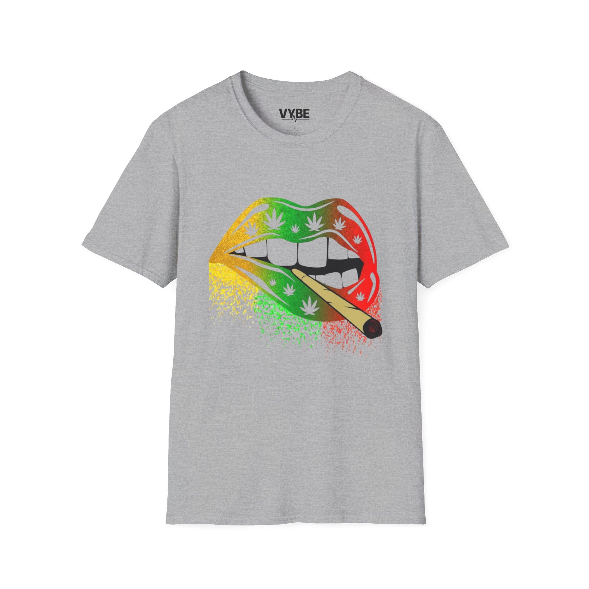 420- Rasta Lips Vibes Unisex T-Shirt - VYBE Shop