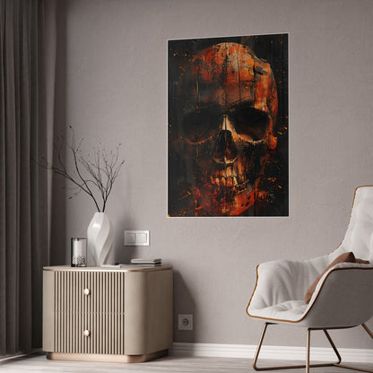 Skull Art Poster, Dark Aesthetic Wall Decor, Gothic Home Decor, Unique Gift Idea - VYBE Shop