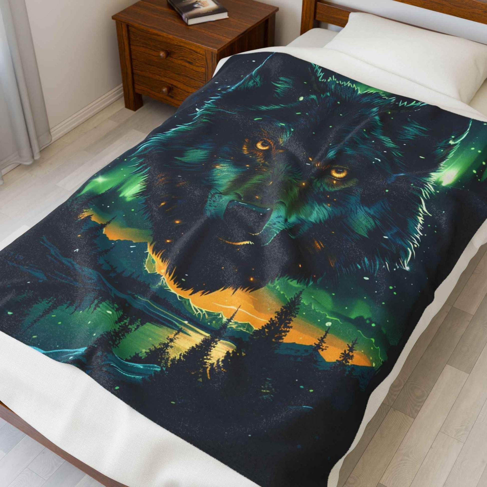 Majestic Wolf Plush Blanket