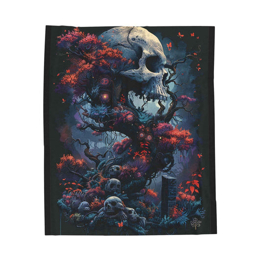 Gothic Skull Plush Blanket