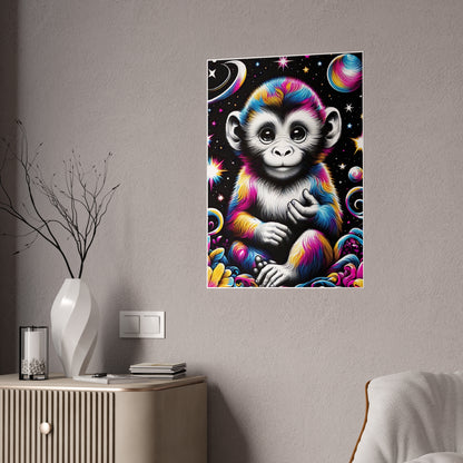 Vibrant Monkey Art Poster, Colorful Wall Decor - VYBE Shop