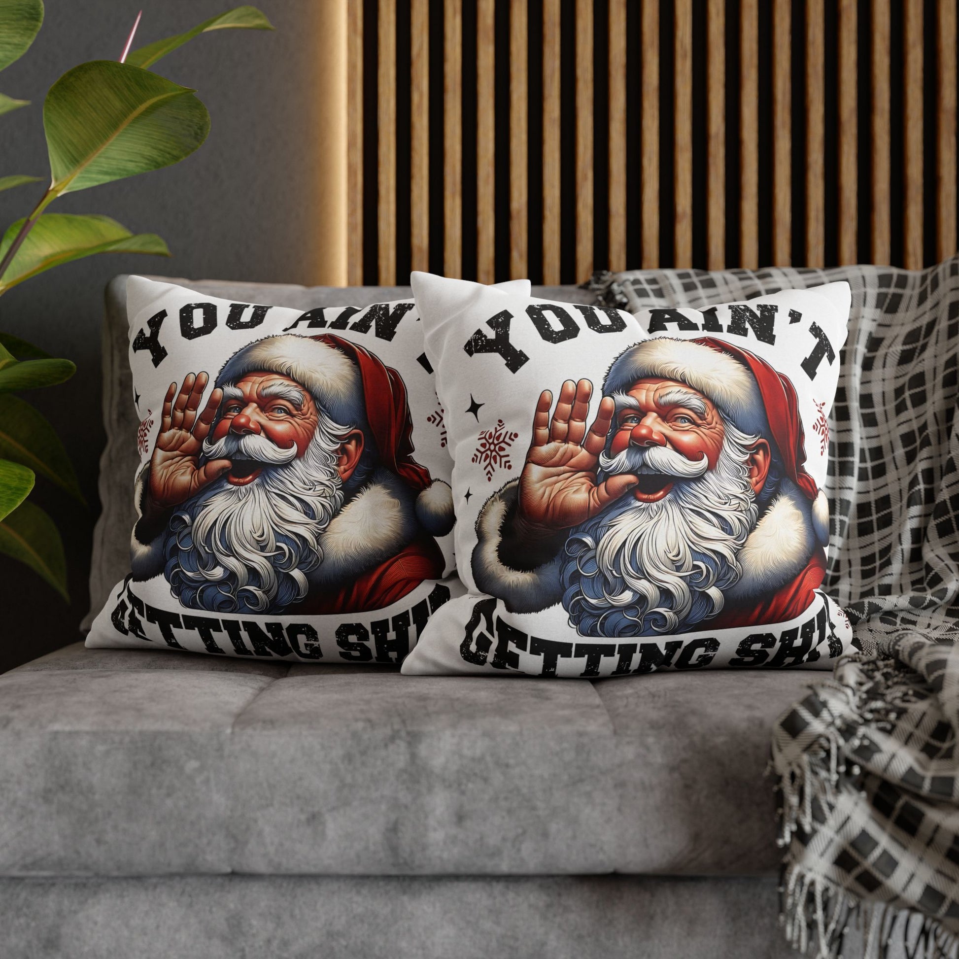 Funny Santa Pillowcase for Holiday Decor, Christmas Gift, Holiday Throw Pillow, Cozy Home Decor, Novelty Pillow - VYBE Shop