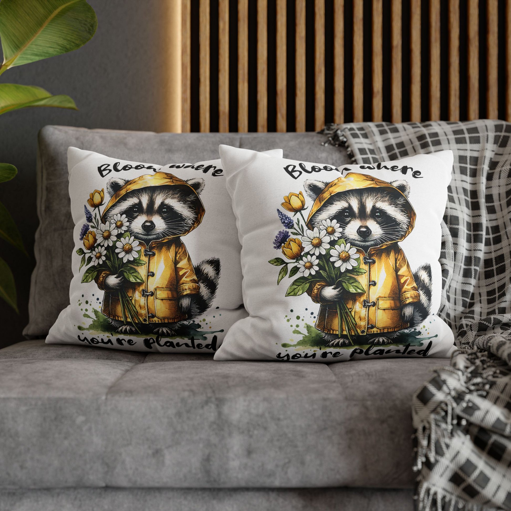 Whimsical Raccoon Pillowcase for Cozy Home Decor and Inspirational Bedroom Accent, Ideal Gift for Nature Lovers - VYBE Shop